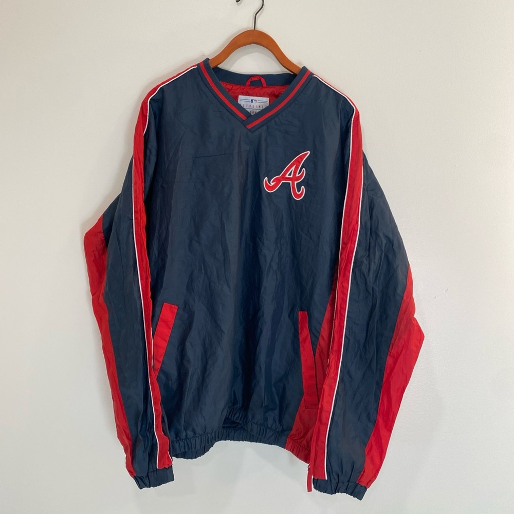 Atlanta Braves Pullover Windbreaker Side‎ Zip Jacket